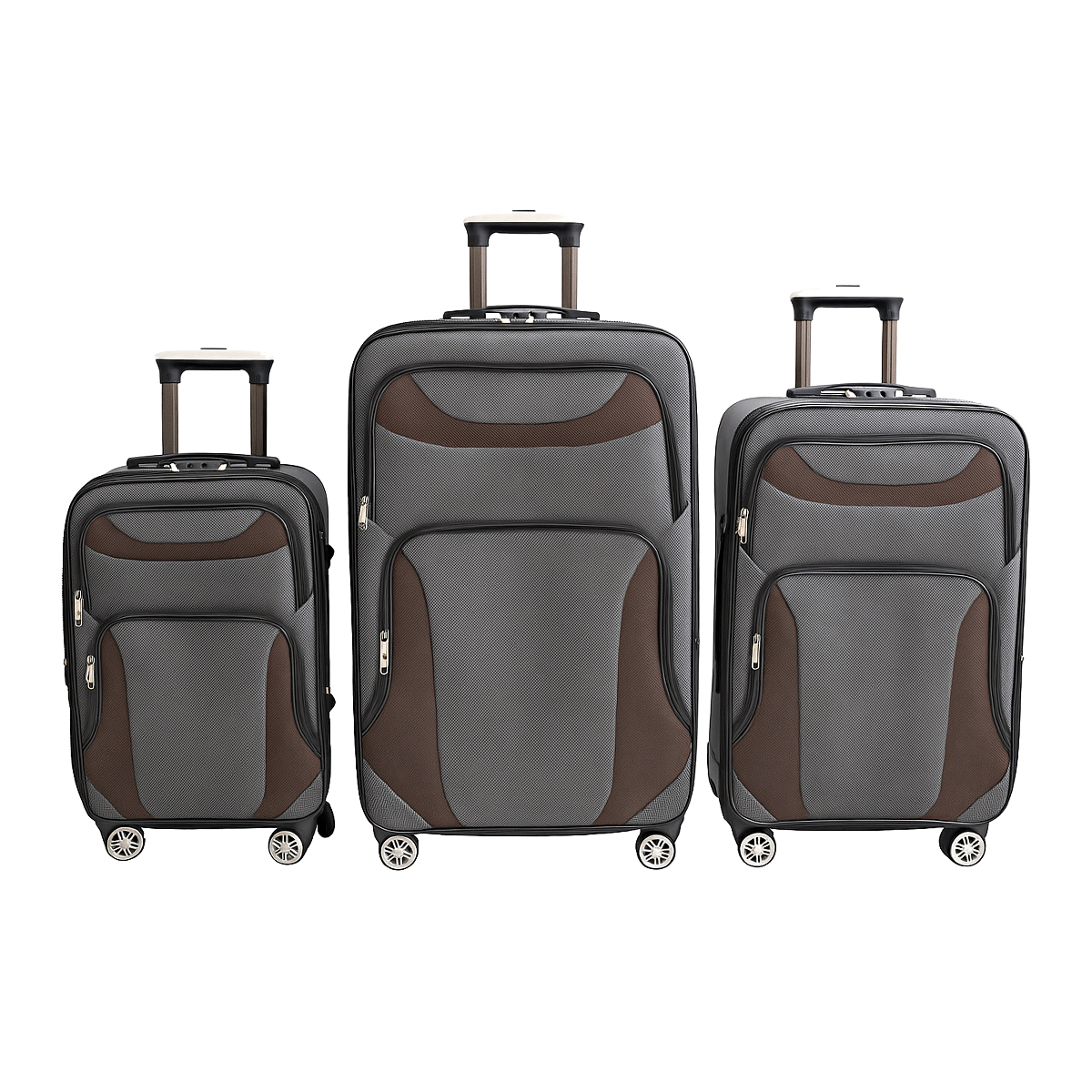 Reisekofferset, 3-teilig, M-L-XL-Set, Stoffkoffer, Travel Bag, mit Zahlenschloss 