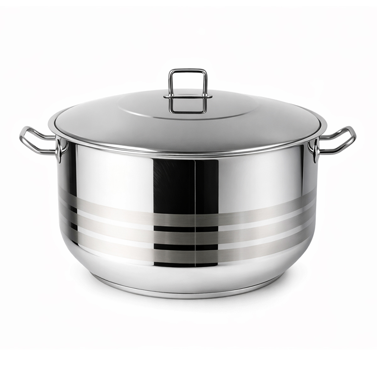 Gastronomie Kochtopf mit Deckel, verschiedene Großen, Fassungsvermögen von 5,7L bis 54L, Edelstahl 