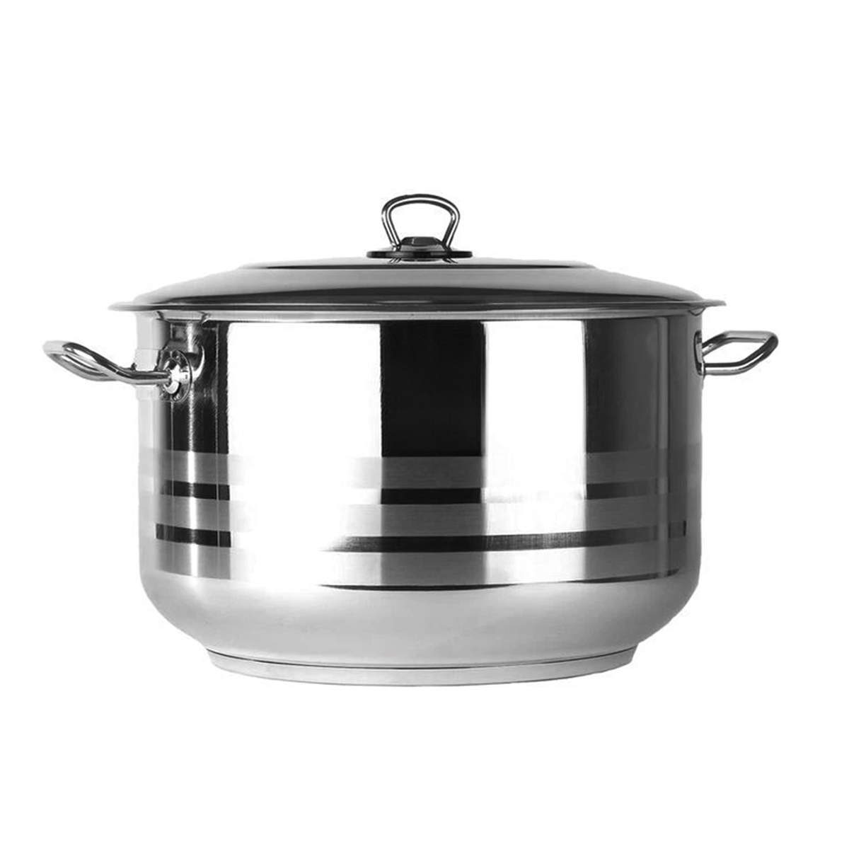 Gastronomie Kochtopf mit Deckel, verschiedene Großen, Fassungsvermögen von 5,7L bis 54L, Edelstahl 