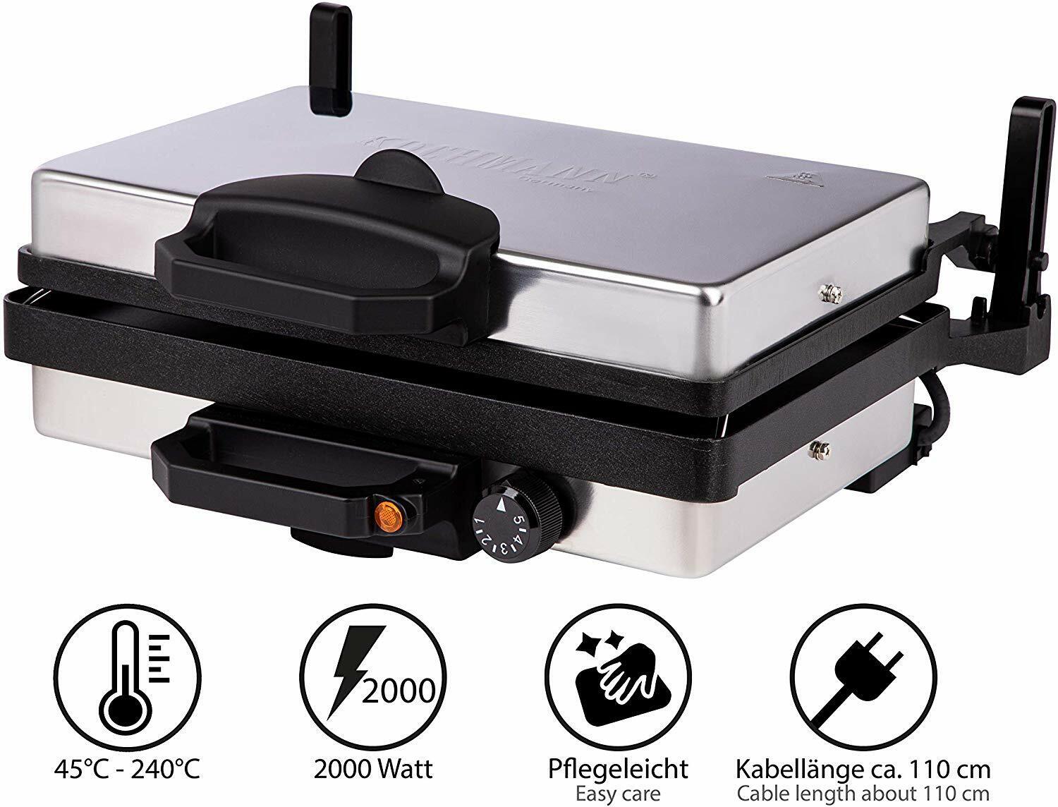Elektrogrill Multigrill Elektro Kontaktgrill Teflon Toaster 2000W | SW10027