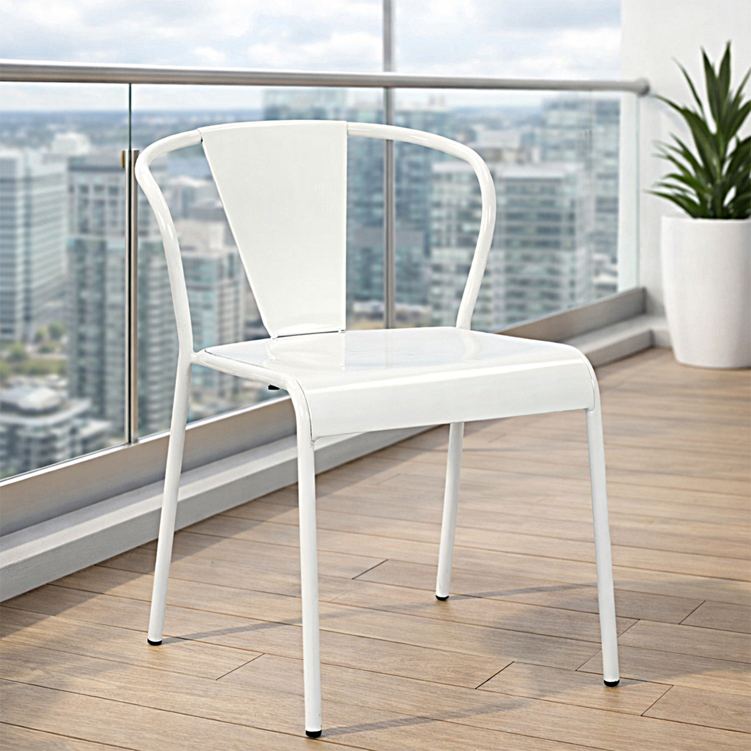 Gartenstuhl in 3 Verschiedene Farbe, Balkonstuhl, Gartenstuhl, metall, stapelbar 