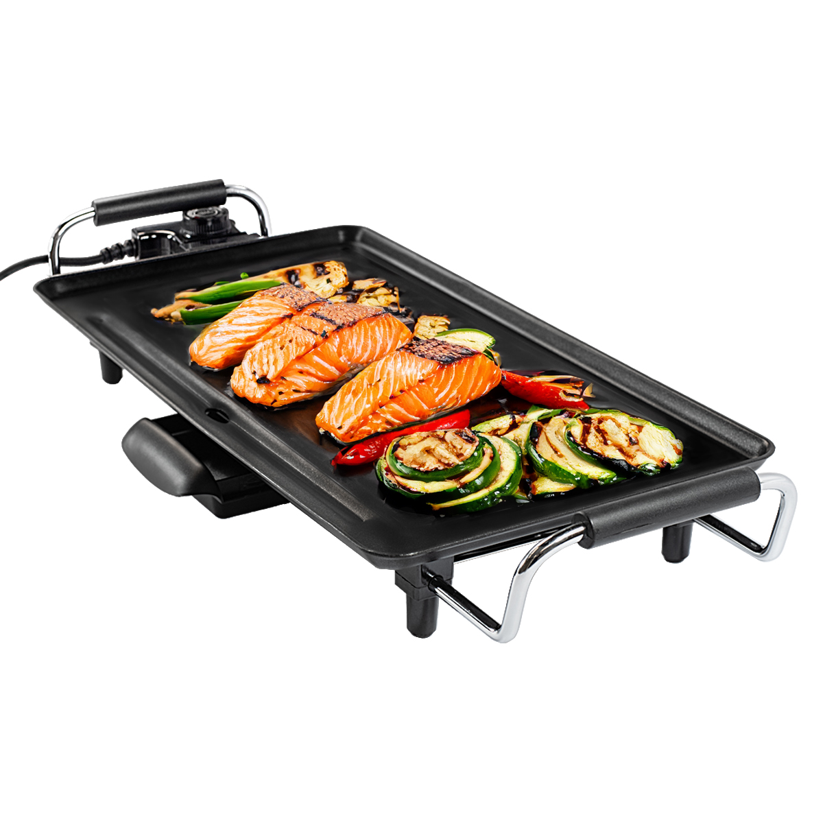 Elektrischer Teppanyaki Grill, Tischplatte Grillplatte Kochplatte Barbeque 