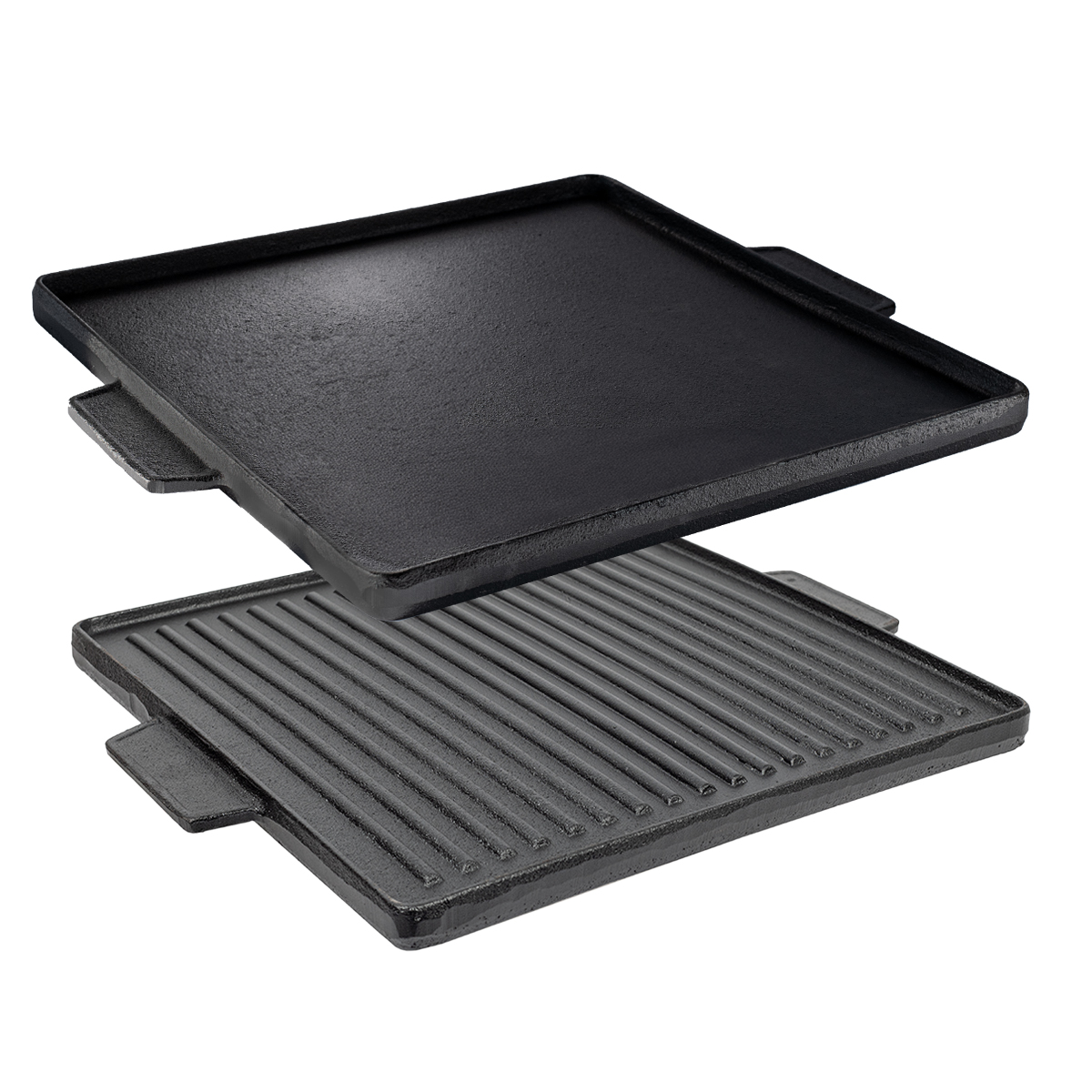 Antihaftbeschichtet Gusseisen Wendbare Bratpfanne Pfanne BBQ Grill & Herd Kochen