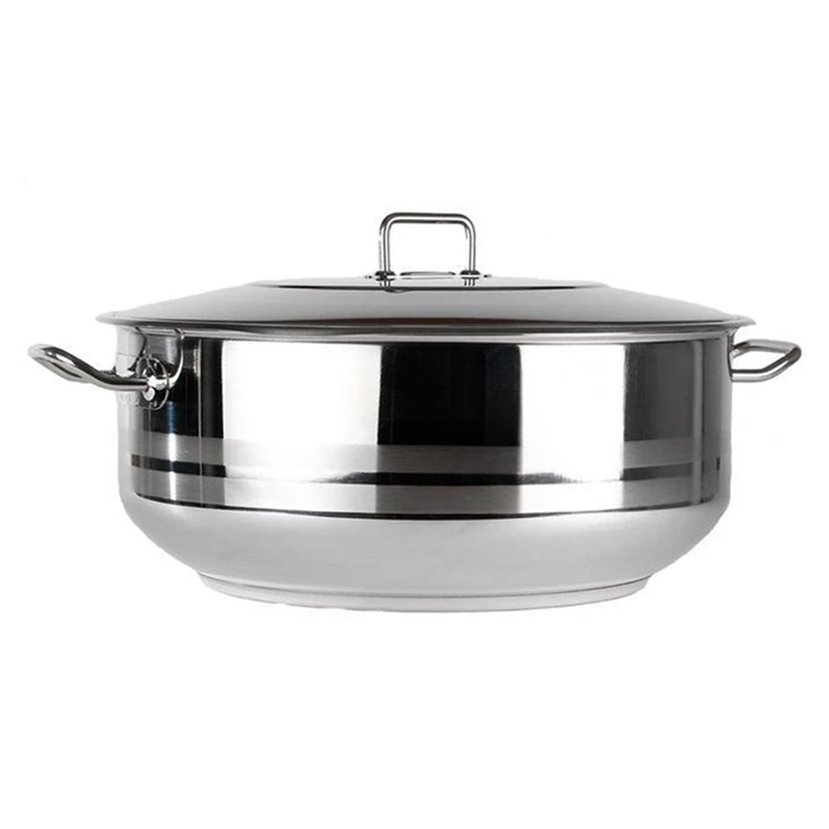 Gastronomie Kochtopf mit Deckel, verschiedene Großen, Fassungsvermögen von 5,7L bis 54L, Edelstahl 