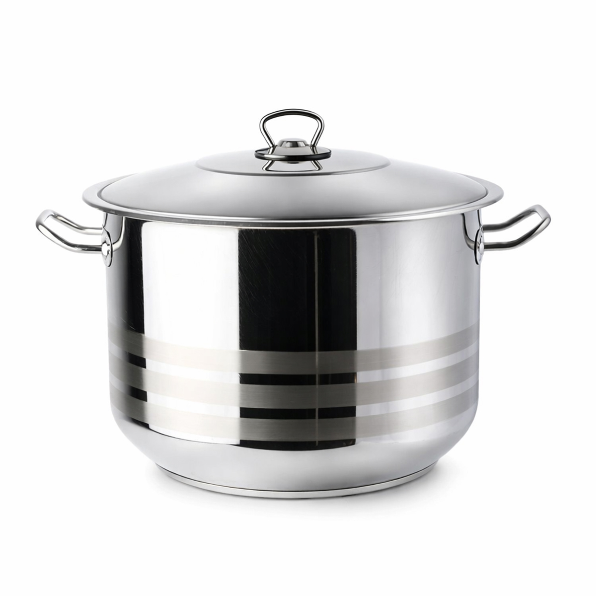 Gastronomie Kochtopf mit Deckel, verschiedene Großen, Fassungsvermögen von 5,7L bis 54L, Edelstahl 