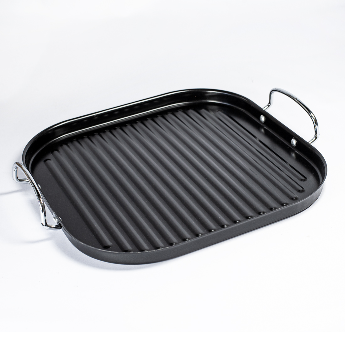 BBQ-und Grillpfanne Gusseisen Pfanne Servierpfanne für Grill Feuer & Induktion, 28cm