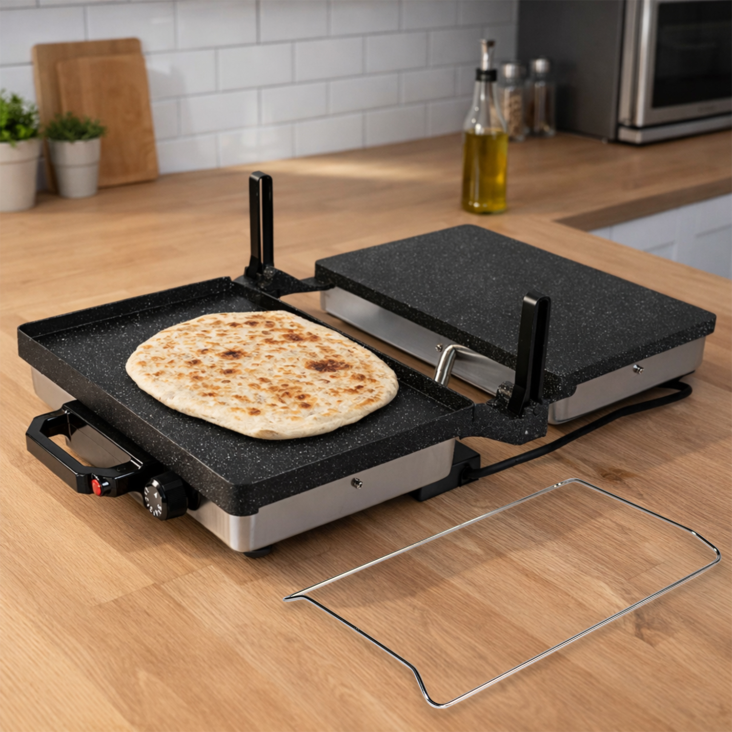 Elektrogrill Multigrill Elektro Kontaktgrill Granit Toaster 2000W 