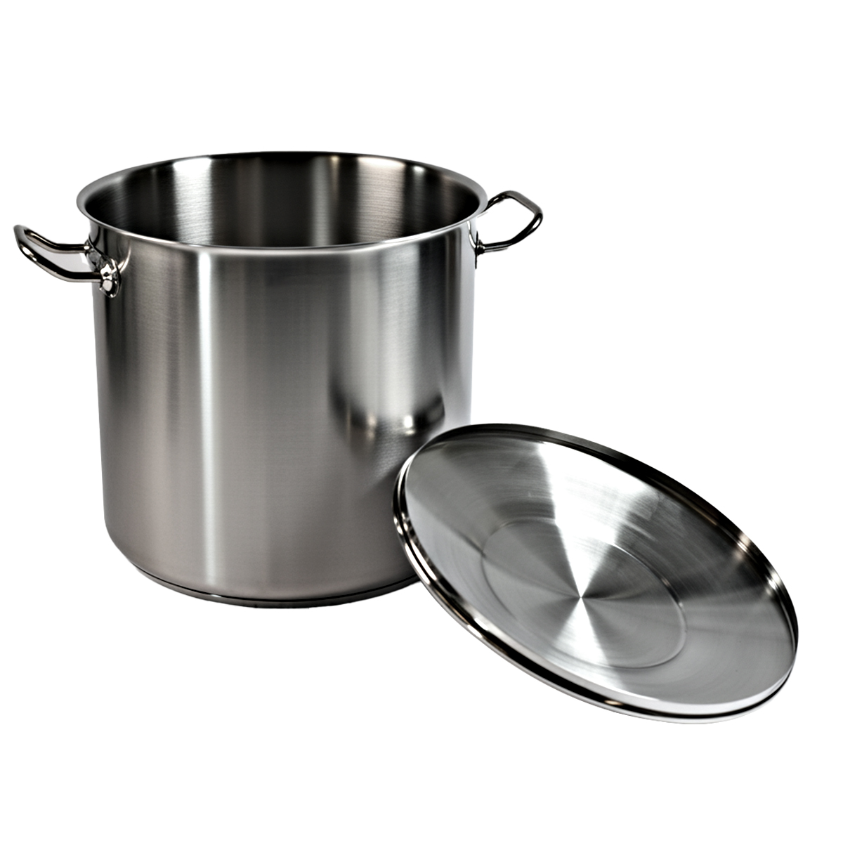 Gastronomie Kochtopf 30cm x 30cm, Fassungsvermögen 21L, Suppentopf aus Edelstahl mit Deckel