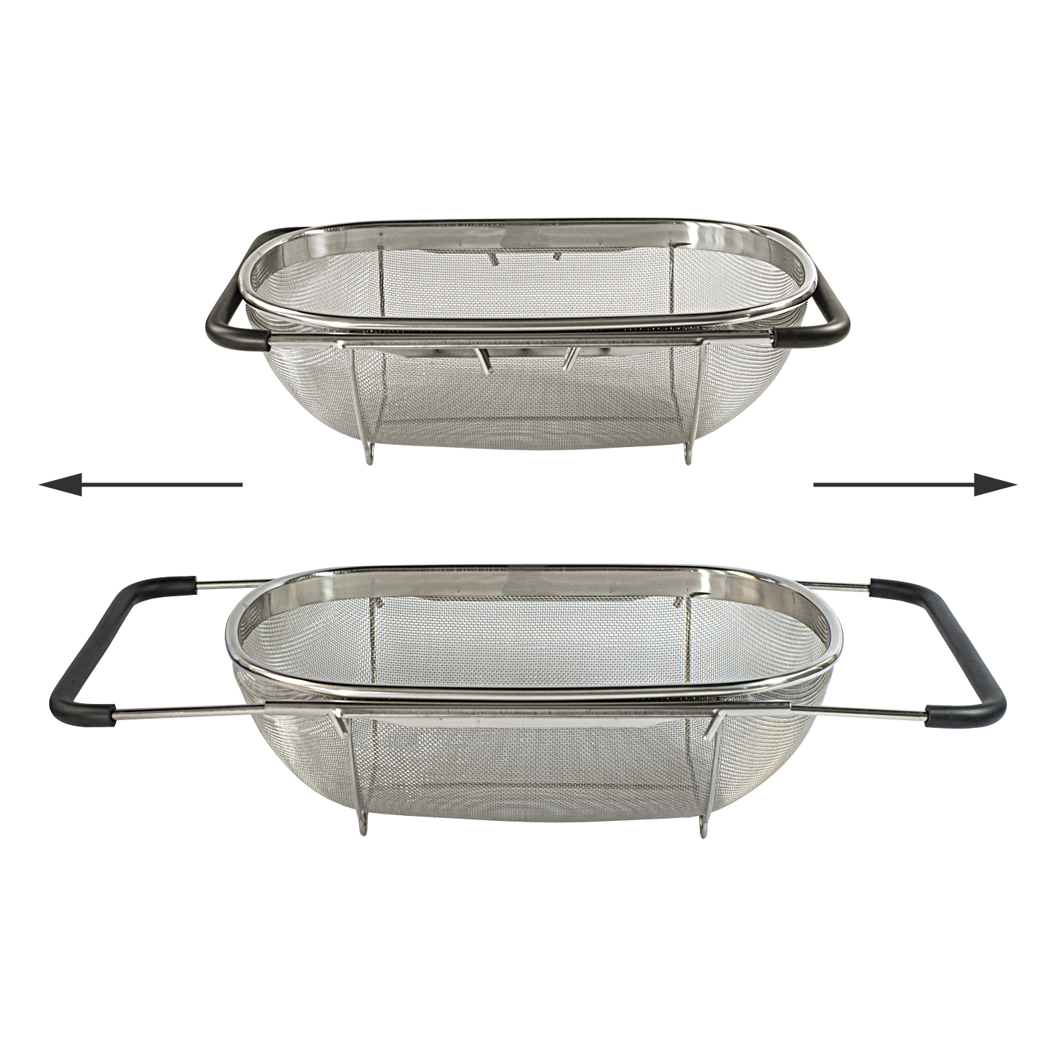 Küchensieb ausziehbar, Abtropfsieb, Spülensieb, Nudelsieb, Abtropfschale, Gemüsesieb, Edelstahl