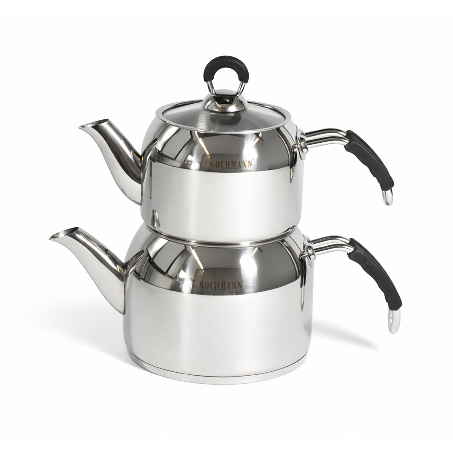 Edelstahl Teekannenset, mit integriertem Teesieb, erhältlich in 3 verschiedenen Größen, türkischer Teekocher, Teekanne, Edelstahl Kanne