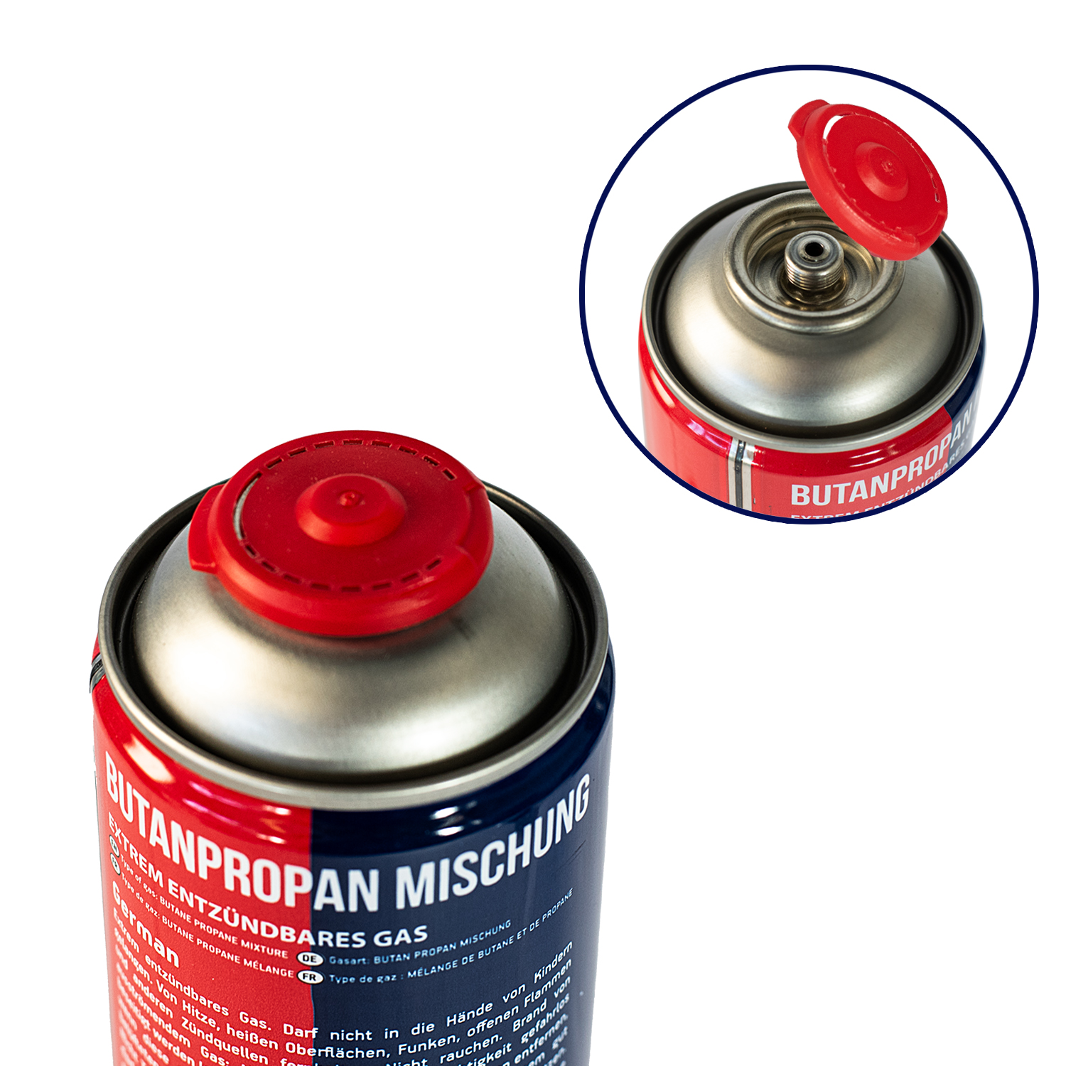 Kochmann Gaskartusche 600ml 330g Butan Propan 70/30 7/16" UNEF EN417 Schraubkartusche Gasbrenner 