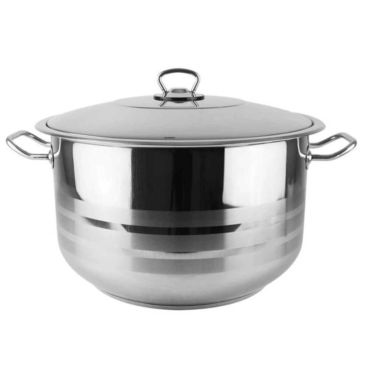 Gastronomie Kochtopf mit Deckel, verschiedene Großen, Fassungsvermögen von 5,7L bis 54L, Edelstahl 