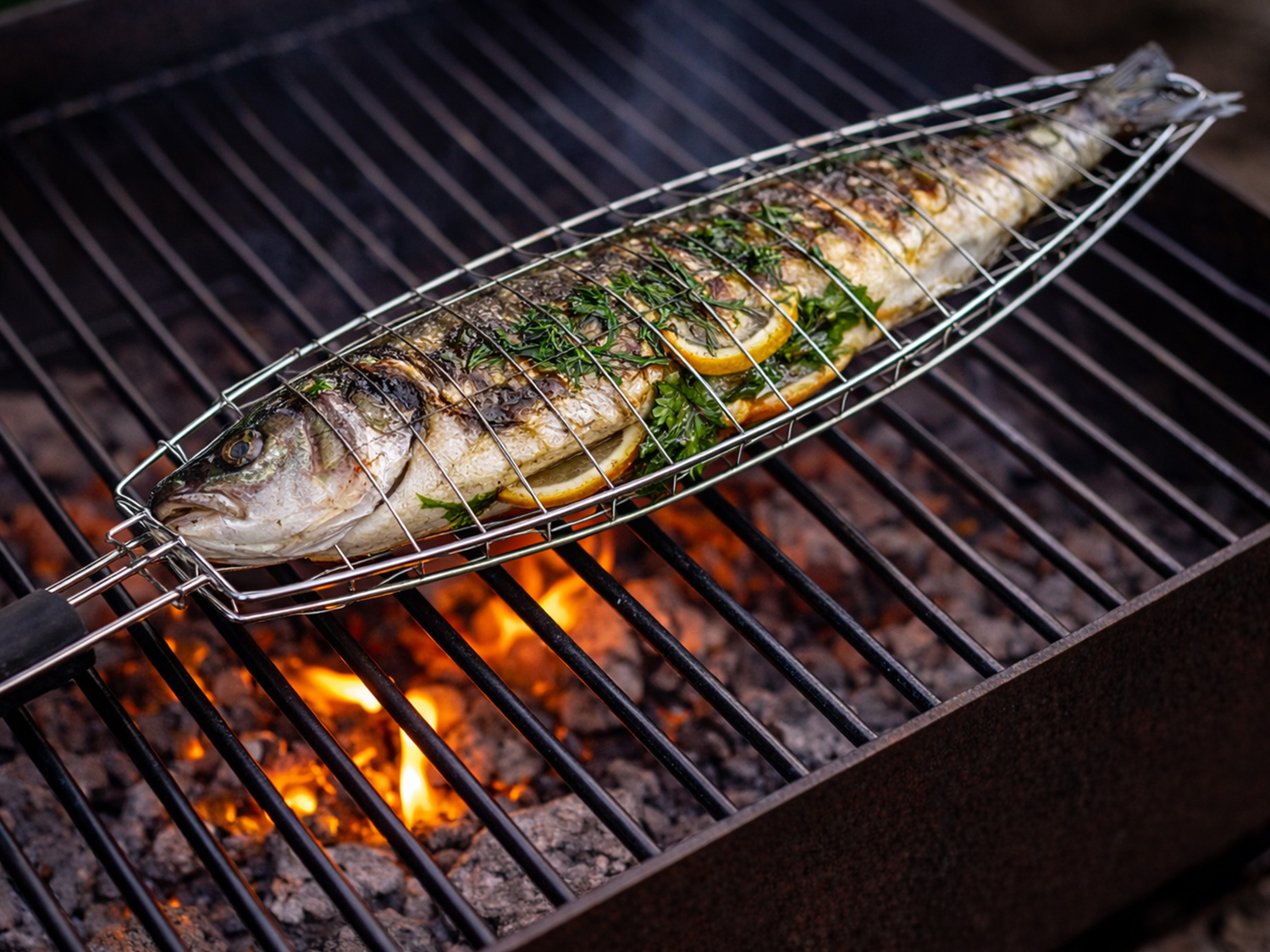 Fisch Barbecue Grill Korb Art: 3013 Gr. 15x38x65