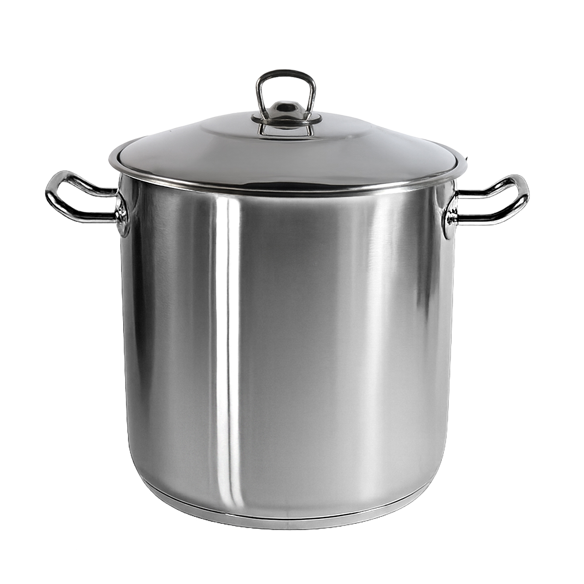 Gastronomie Kochtopf 30cm x 30cm, Fassungsvermögen 21L, Suppentopf aus Edelstahl mit Deckel