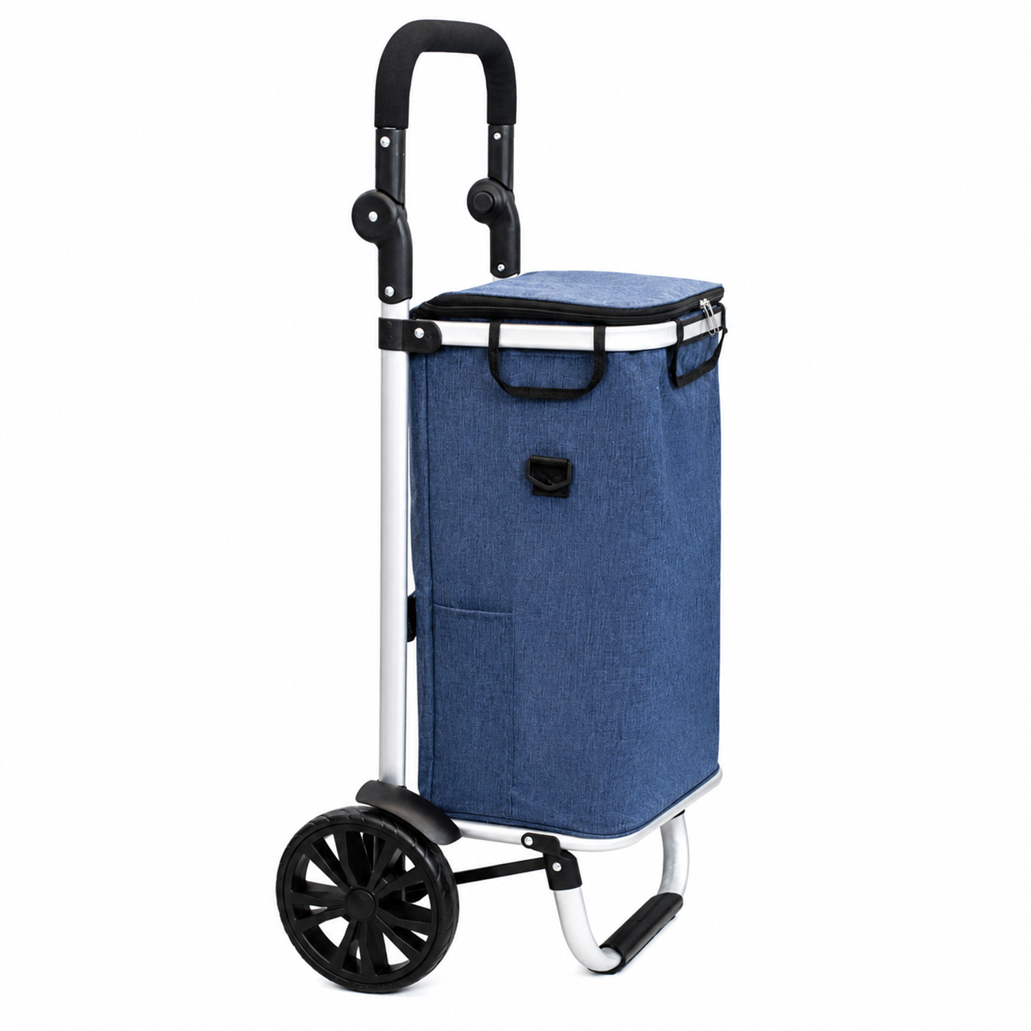 Einkaufstrolley, Art.: F13292, Treppensteiger, Einkaufsroller, Klappbar, Alu Sackkare, Einkaufswagen, 52L 