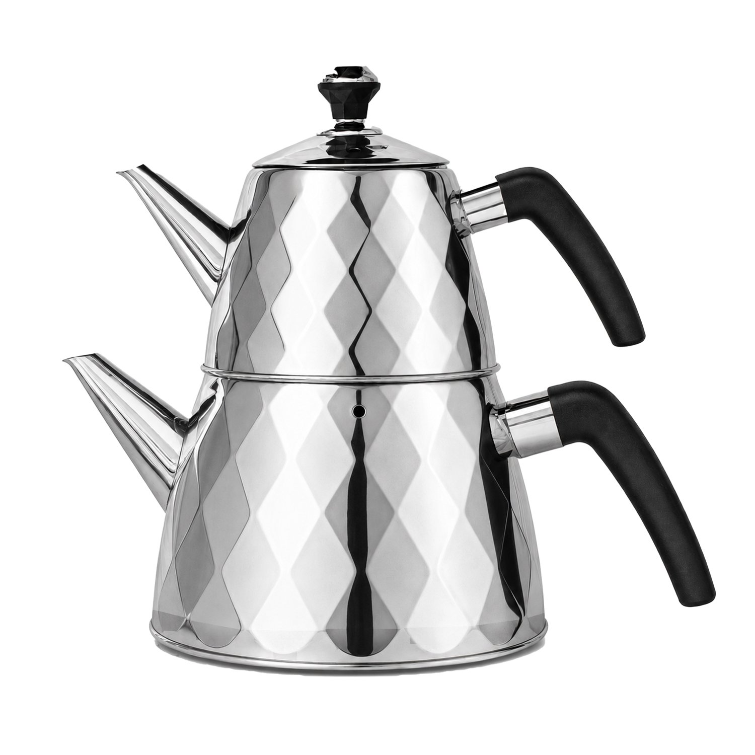VICALINA VL-AA22- 1,0L + 2,5L Edelstahl Teekannen Set, Türkische Teekocher, Çaydanlık, Samowar, Induktion  