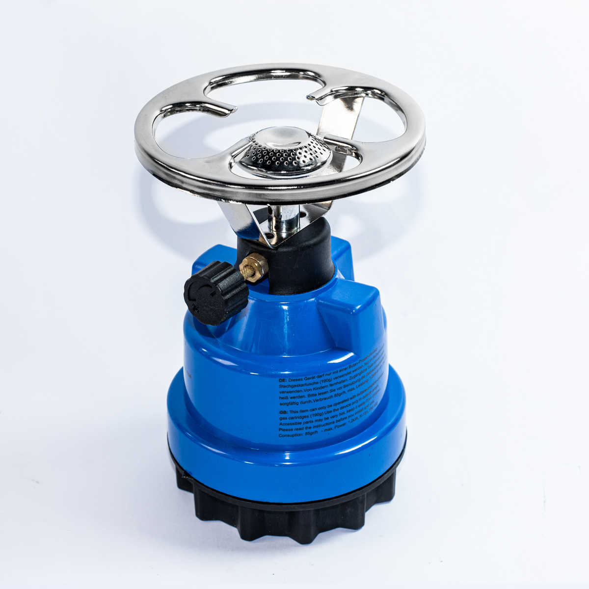 Campingkocher, Mod. PK-190, Gaskocher für 190g Stechgasgaskartuschen, Plastikkörper, Gas Kocher, Outdoor